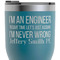 Engineer Quotes RTIC Tumbler - Dark Teal - Close Up