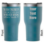 Engineer Quotes RTIC Tumbler - Dark Teal - Laser Engraved - Double-Sided (Personalized)