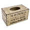 Engineer Quotes Rectangle Tissue Box Covers - Wood - Front