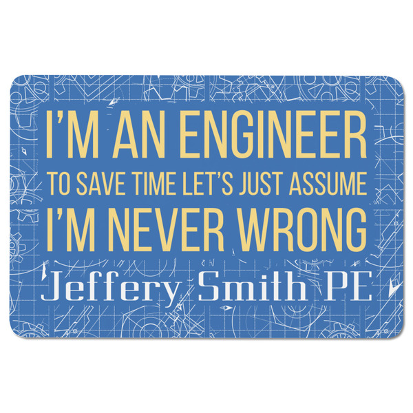 Engineer Quotes Rectangular Fridge Magnet - FRONT
