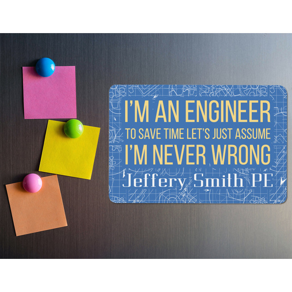 Engineer Quotes Rectangular Fridge Magnet - LIFESTYLE