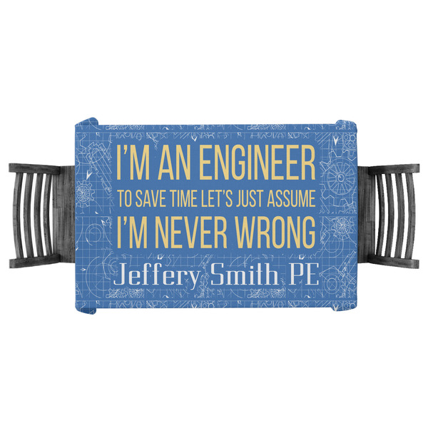 Custom Engineer Quotes Tablecloth - 58"x58" (Personalized)
