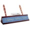 Engineer Quotes Red Mahogany Nameplates with Business Card Holder - Angle