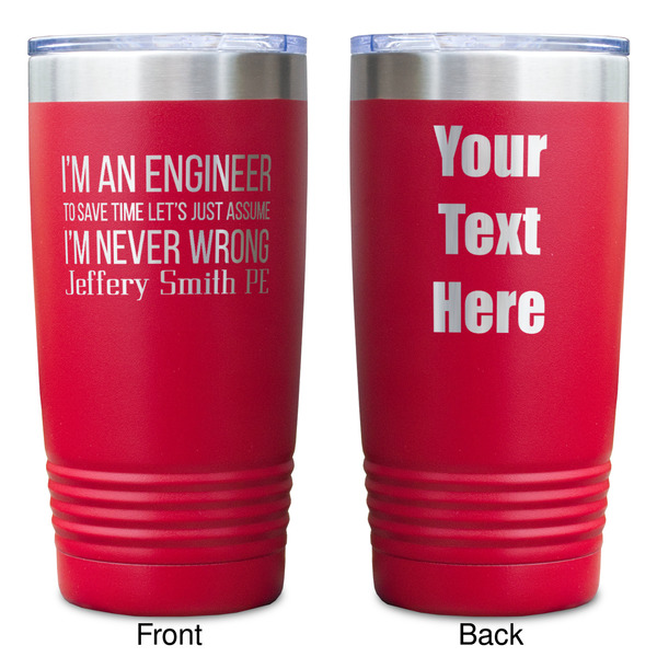 Engineer Quotes Red Polar Camel Tumbler - 20oz - Double Sided - Approval