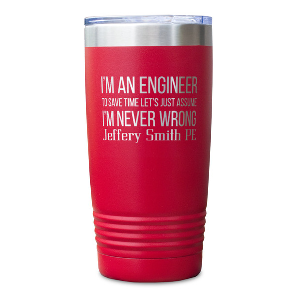 Engineer Quotes Red Polar Camel Tumbler - 20oz - Single Sided - Approval