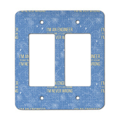 Engineer Quotes Rocker Style Light Switch Cover - Two Switch