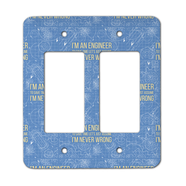 Custom Engineer Quotes Rocker Style Light Switch Cover - Two Switch