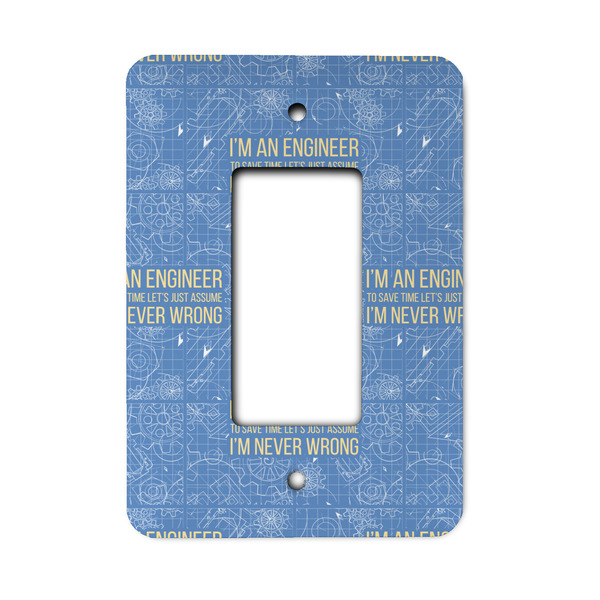 Custom Engineer Quotes Rocker Style Light Switch Cover