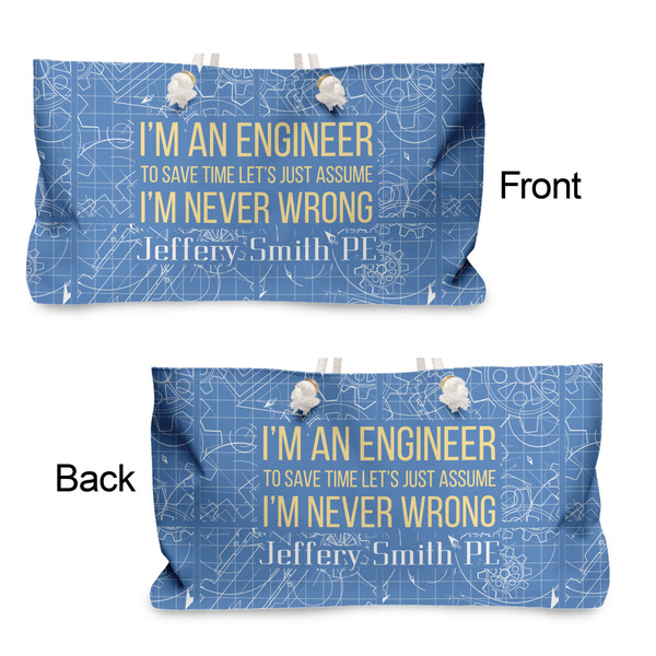 Engineer Quotes Large Rope Tote - From & Back View