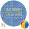Engineer Quotes Round Beach Towel (Personalized)