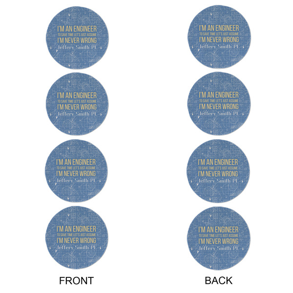 Engineer Quotes Round Linen Placemats - APPROVAL Set of 4 (double sided)