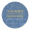 Engineer Quotes Round Linen Placemats - FRONT (Single Sided)
