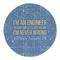 Engineer Quotes Round Linen Placemat (Personalized)
