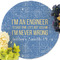 Engineer Quotes Round Linen Placemats - Front (w flowers)