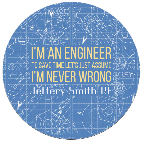 Engineer Quotes Round Mousepad - APPROVAL