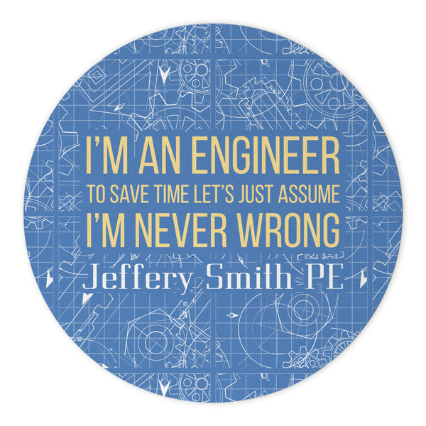 Engineer Quotes Round Paper Coaster - Approval