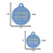Engineer Quotes Round Pet ID Tag - Large - Comparison Scale