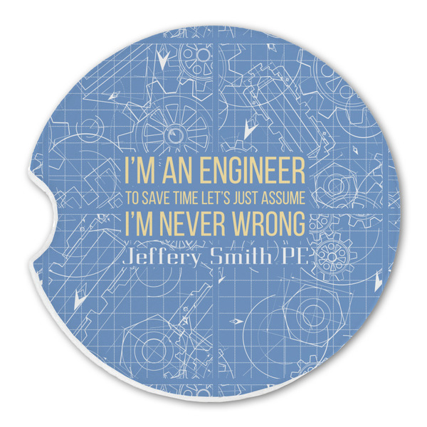 Engineer Quotes Sandstone Car Coaster - Single