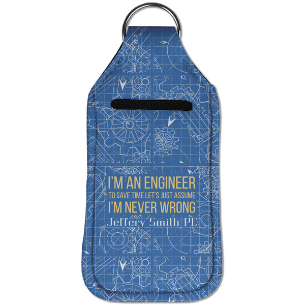 Engineer Quotes Sanitizer Holder Keychain - Large (Front)