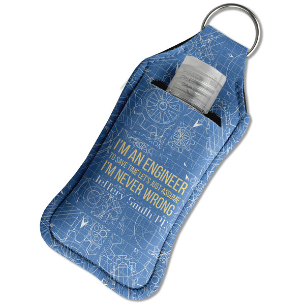 Engineer Quotes Sanitizer Holder Keychain - Large in Case