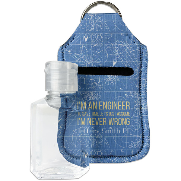 Custom Engineer Quotes Hand Sanitizer & Keychain Holder - Small (Personalized)