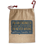 Engineer Quotes Santa Sack - Front
