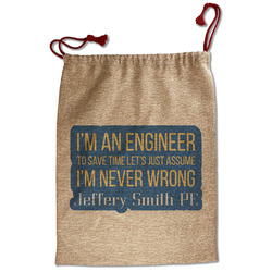 Engineer Quotes Santa Sack - Front (Personalized)