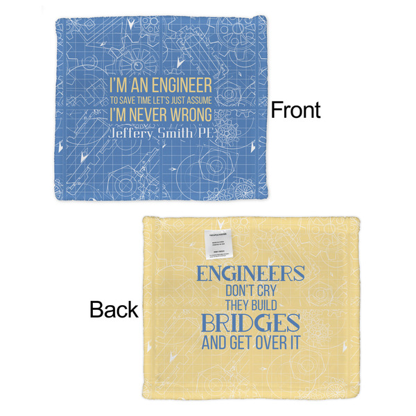 Engineer Quotes Security Blanket - Front & Back View