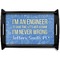 Engineer Quotes Serving Tray Black Small - Main