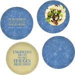 Engineer Quotes Set of 4 Glass Lunch / Dinner Plate 10" (Personalized)