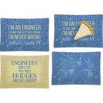 Engineer Quotes Set of 4 Glass Rectangular Appetizer / Dessert Plate (Personalized)