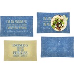 Engineer Quotes Set of 4 Glass Rectangular Lunch / Dinner Plate (Personalized)