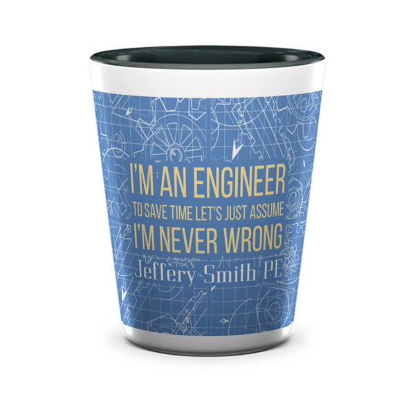Engineer Quotes Shot Glass - Two Tone - FRONT