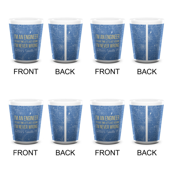 Engineer Quotes Shot Glass - White - Set of 4 - APPROVAL