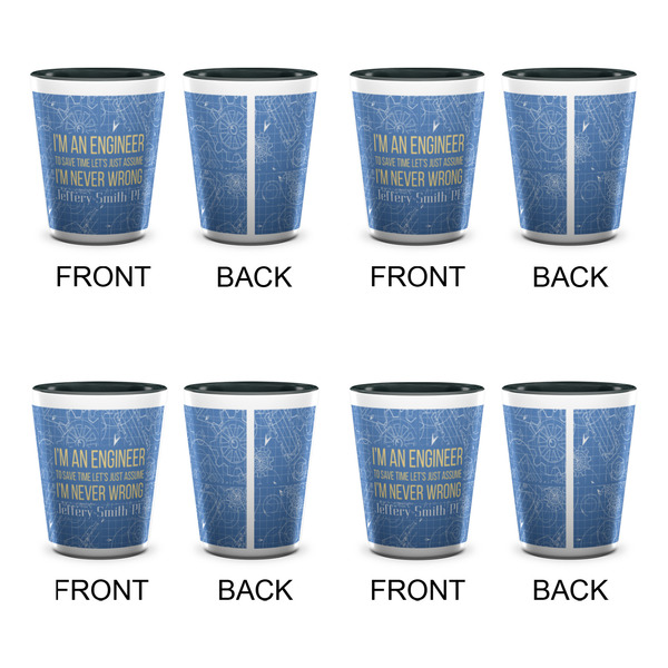 Engineer Quotes Shot Glassess - Two Tone - Set of 4 - APPROVAL