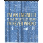 Engineer Quotes Extra Long Shower Curtain - 70"x84" (Personalized)