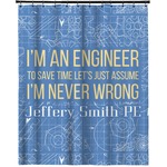 Engineer Quotes Extra Long Shower Curtain - 70"x84" (Personalized)