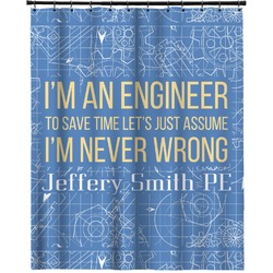 Engineer Quotes Extra Long Shower Curtain - 70"x84" (Personalized)