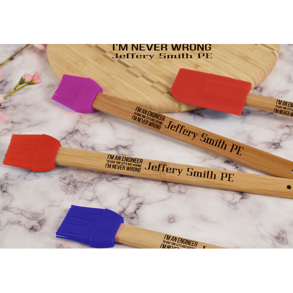 Engineer Quotes Silicone Brush - Red - Lifestyle