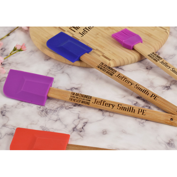 Engineer Quotes Silicone Spatula - Purple - Lifestyle