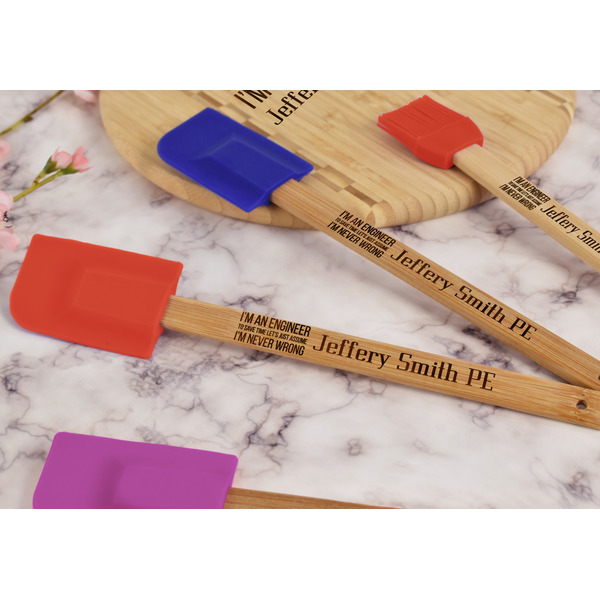 Engineer Quotes Silicone Spatula - Red - Lifestyle