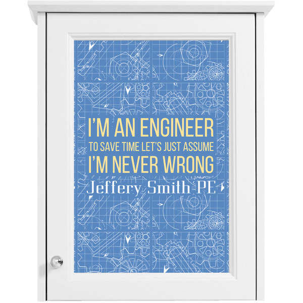 Engineer Quotes Single White Cabinet Decal