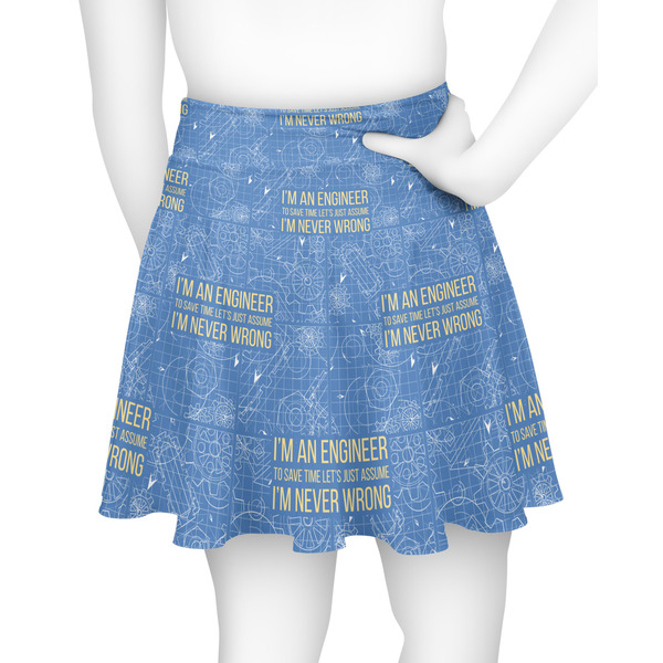 Engineer Quotes Skater Skirt - Back