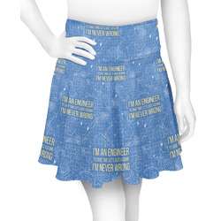 Engineer Quotes Skater Skirt - X Small (Personalized)