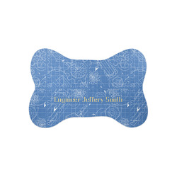 Engineer Quotes Bone Shaped Dog Food Mat (Small) (Personalized)
