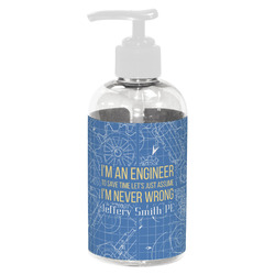 Engineer Quotes Plastic Soap / Lotion Dispenser (8 oz - Small - White) (Personalized)