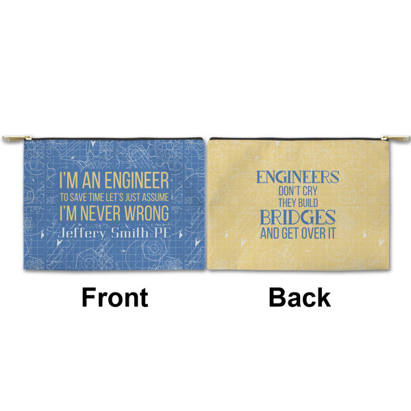 Engineer Quotes Small Zipper Pouch Approval (Front and Back)