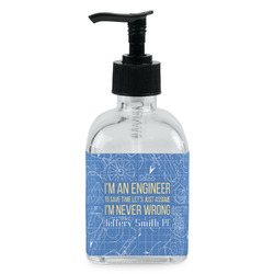 Engineer Quotes Glass Soap & Lotion Bottle - Single Bottle (Personalized)