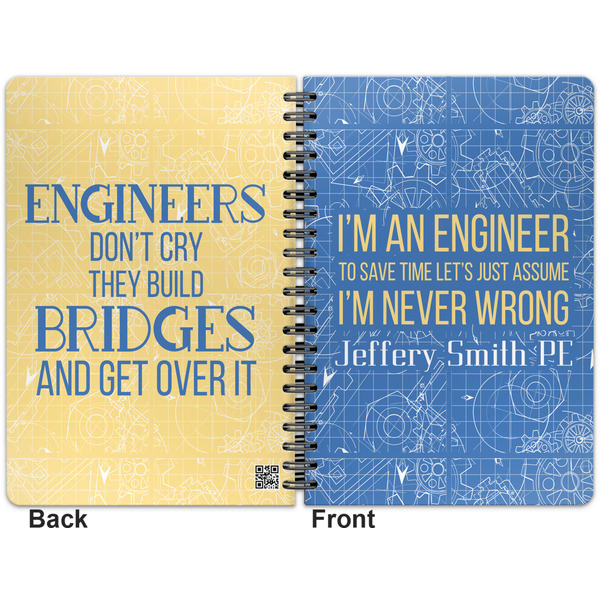 Engineer Quotes Spiral Journal 7 x 10 - Apvl