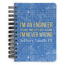 Engineer Quotes Spiral Notebook - 5x7 w/ Name or Text